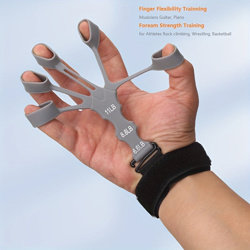 5-finger finger trainer with wrist pulley device